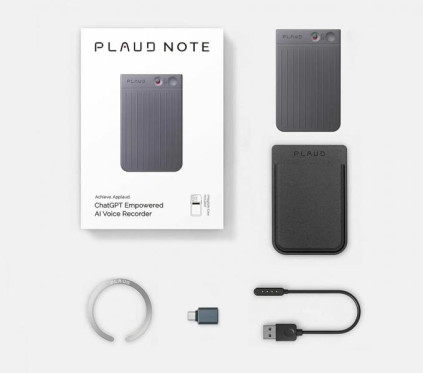Plaud Note ChatGPT AI Voice Recorder, Black