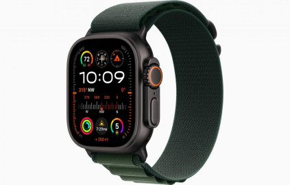 Apple Watch Ultra 2 49 �� Titanium Case, ������/Dark Green Alpine Loop (2024)