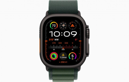 Apple Watch Ultra 2 49 �� Titanium Case, ������/Dark Green Alpine Loop (2024)