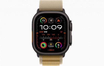 Apple Watch Ultra 2 49 �� Titanium Case, ������/Tan Alpine Loop (2024)