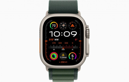 Apple Watch Ultra 2 49 �� Titanium Case, ���������/Dark Green Alpine Loop (2024)