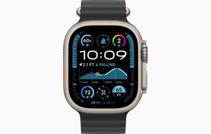 Apple Watch Ultra 2 49 �� Titanium Case, ���������/Black Ocean Band (2024)