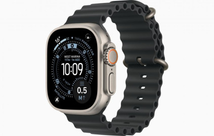 Apple Watch Ultra 3 Natural, Black - Ocean Band