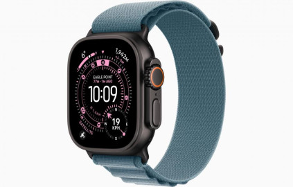 Apple Watch Ultra 3 Black, Light Blue - Alpine Loop