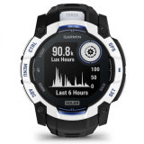 Garmin Instinct 3 (50 ��), Solar Whitestone with Black/Bolt Blue Silicone