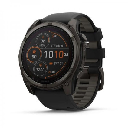 Garmin Fenix 8, 51mm, Solar Sapphire Carbon Gray DLC Titanium