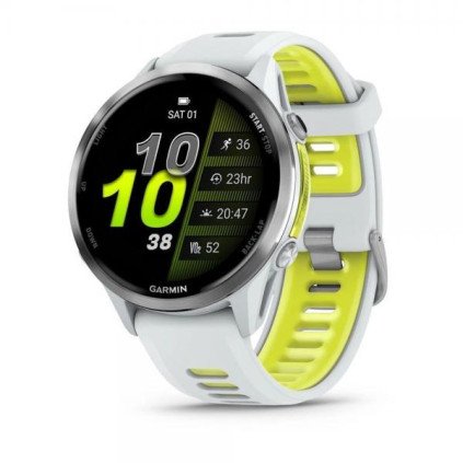 Garmin Forerunner 970, Titanium Whitestone / Translucent Amp Yellow