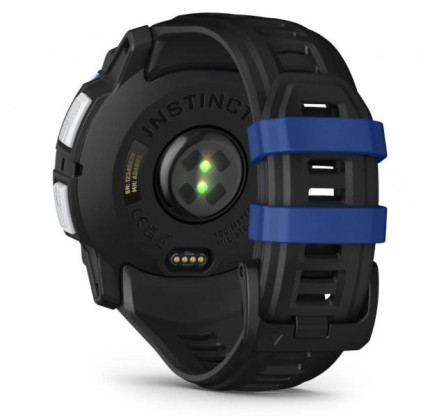 Garmin Instinct 3 (50 ��), Solar Whitestone with Black/Bolt Blue Silicone