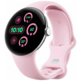 Google Pixel Watch 3 (41mm), Polished Silver Case/Rose Quartz Active Band